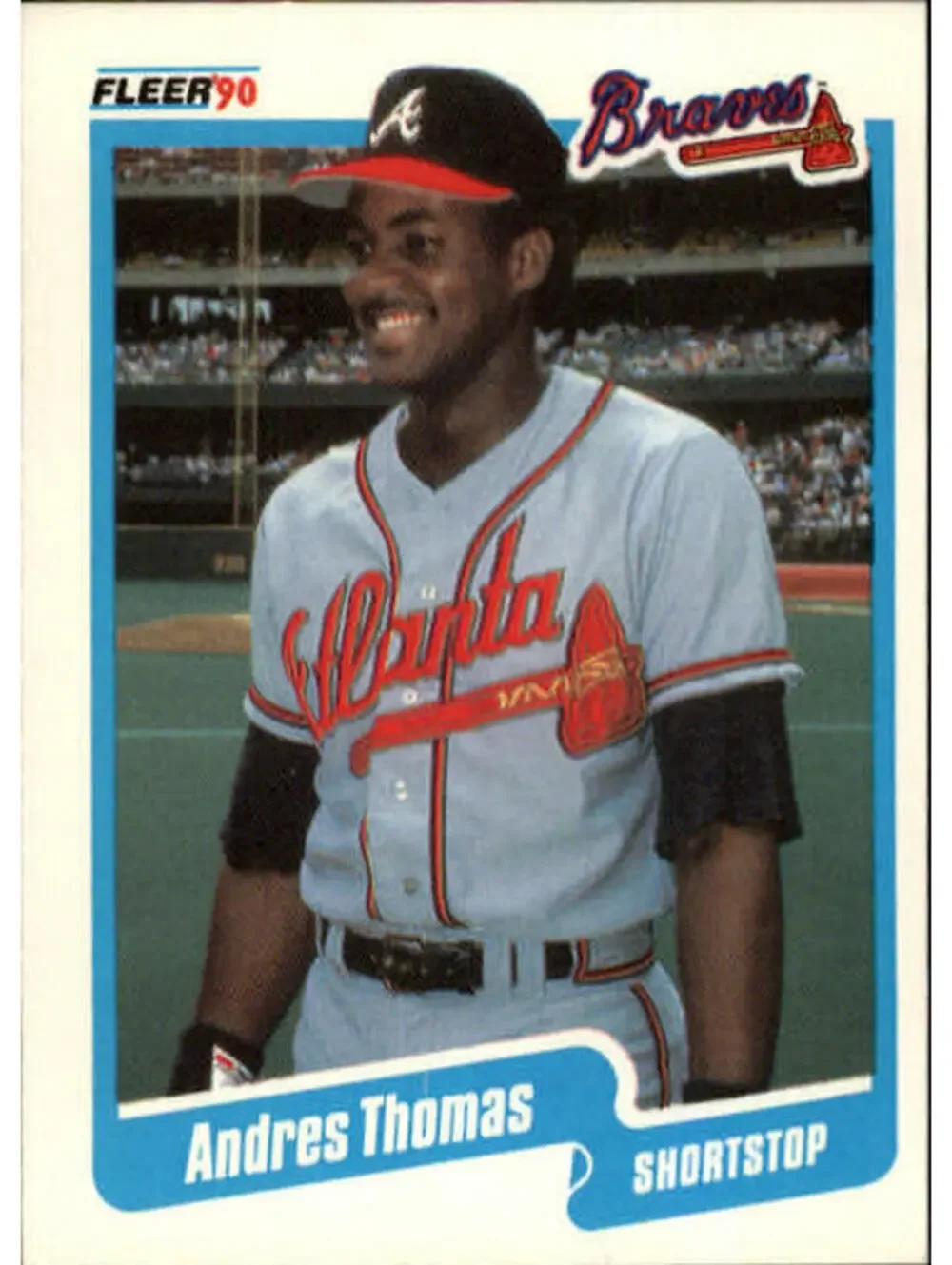 1990 Andres Thomas Fleer Baseball Card #597